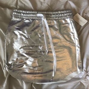Forever 21 Metallic silver skirt